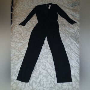 Lou & Grey Black Long-Sleeve Jumpsuit